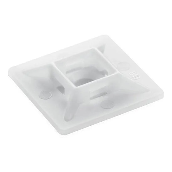 Base autoadherible para cinchos M,I,S 19Hx19Wmm 100Pz Natural