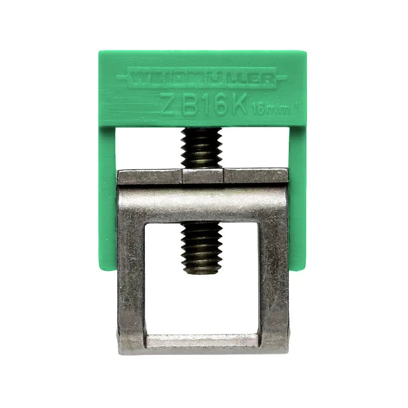 ZB 16K GN/GE Brida aislada verde/amarillo 14-6AWG para barras de 10x3mm, 10x5mm