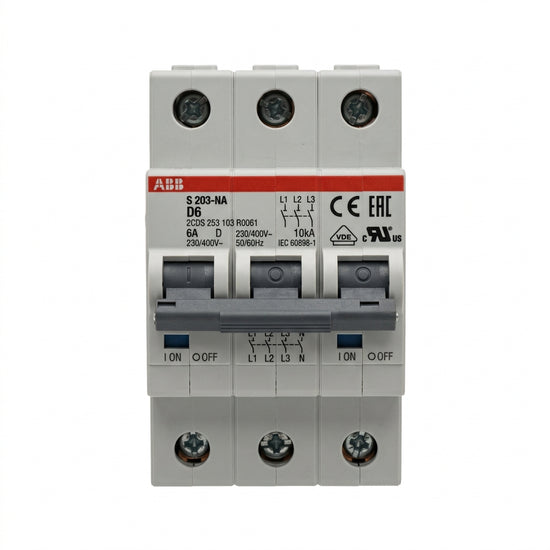 ABB	S 203-NA D6/2CDS 253 103 R0061 Interruptor termomagnético