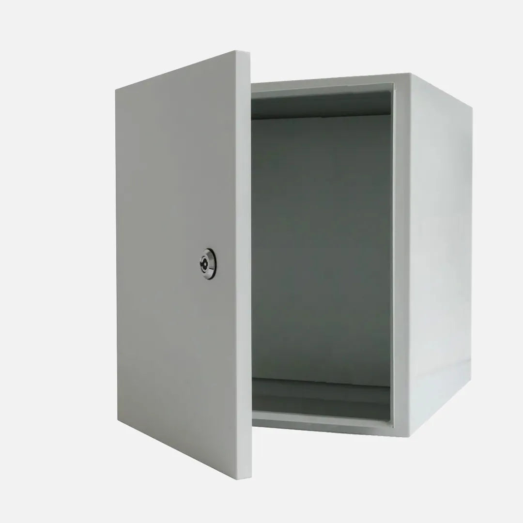 Gabinete mural c/plat. 600Hx500Wx250Dmm Acero carb/galv RAL7035 IP66