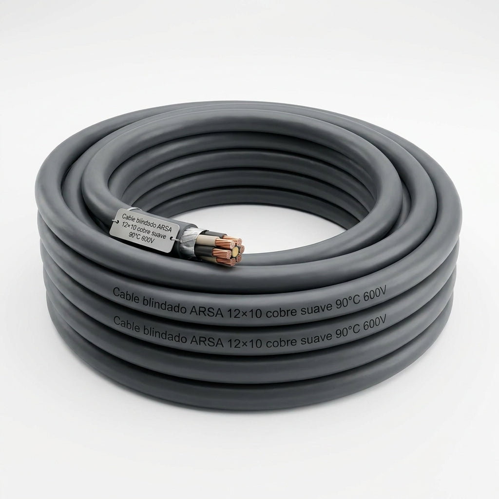 Cable blindado ARSA 12×10 cobre suave 90°C 600V