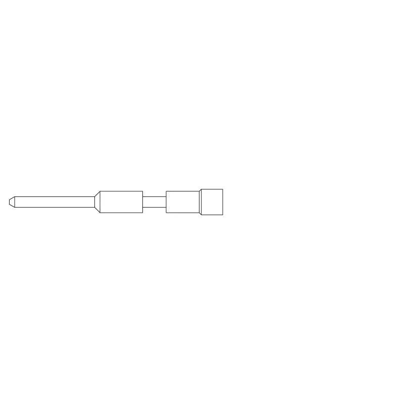 SAI-M23-KSC-0,25-1.0 Pin macho de latón 0.25-1 mm² 24-18AWG