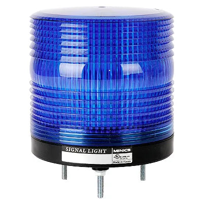 Baliza LED de 115mm Luz fija / intermitente + zumbador 80dB 90-240VCA Azul