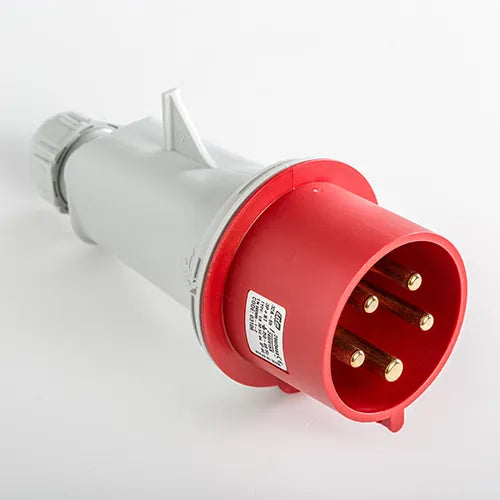 Clavija aérea 32A 3P+N+T 220/400VCA 6h Rojo IP44