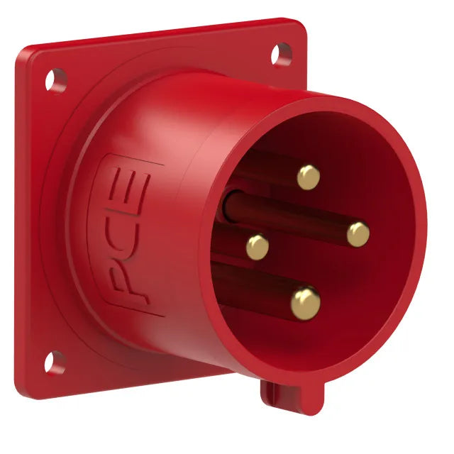 3115 Clavija empotrar/rect. 3P+T 6H 32A 400V IP44 Rojo