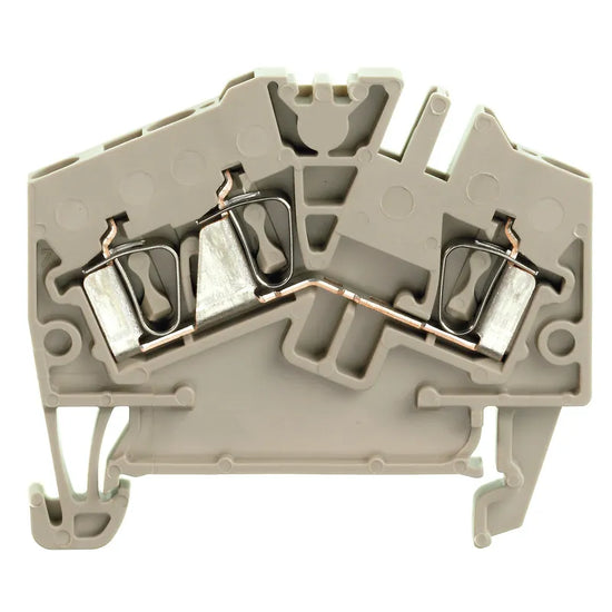 ZDU 2.5-2/3AN Clema Roof de paso 3 conexiones 2.5mm² 26-12AWG 24A 800VCA Beige