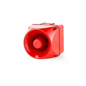 ASM Sirena cuadrada 132mm 32 tonos 113dB 24-48VCA/CD Rojo