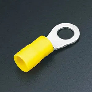 Terminal tipo ojillo aislada 4-6mm² 12-10AWG M6 1/4″ 100pz Amarillo
