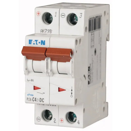 PLS6-C4/2-DC-MW Xpole Interruptor termomagnético para DC 2P 4A 6kA Curva C