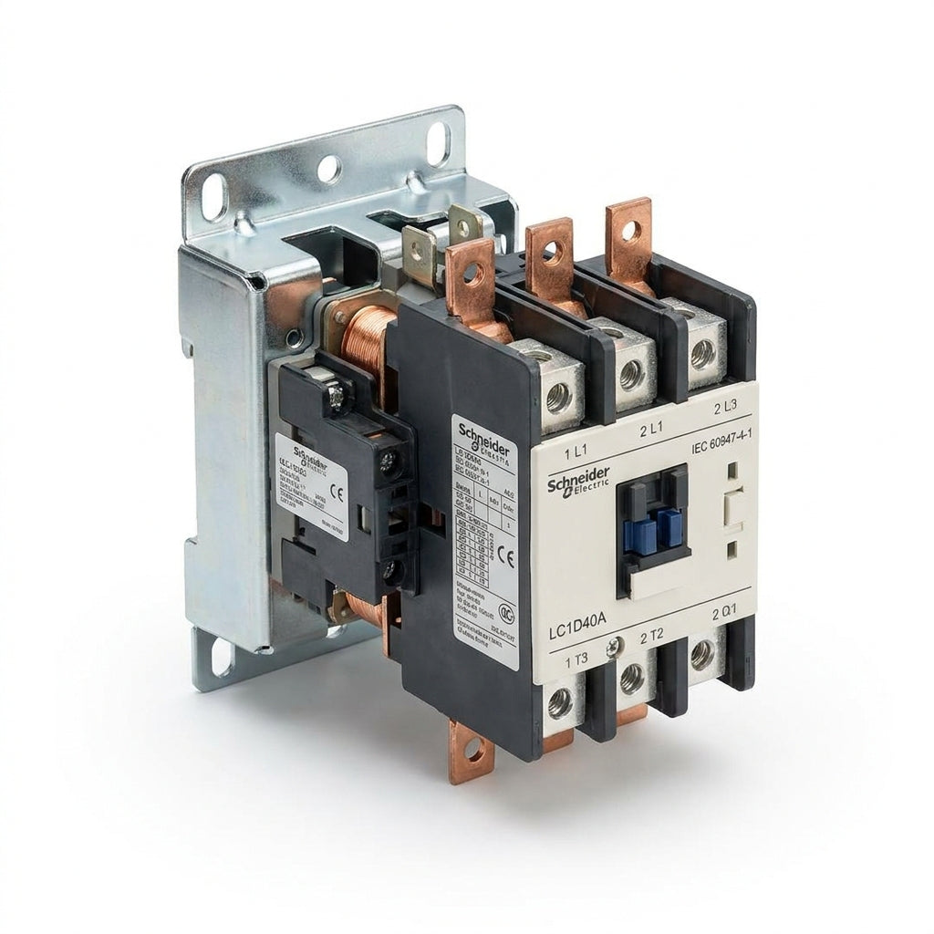 BIND LC1D12BD SCHNEIDER CONTACTOR MAGNETICO TRPOLAR CD 12A 24V 1NA-ONC
