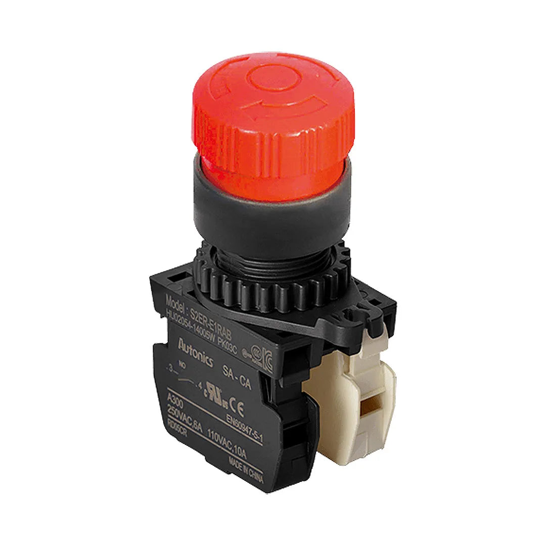 S2ER-E1RAB Paro emergencia cabezal largo D30 22mm girar para liberar 1NA+1NC