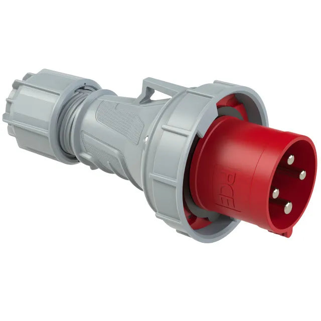 3652 Clavija aerea 3P+T 6H 63A 440V IP67 Rojo