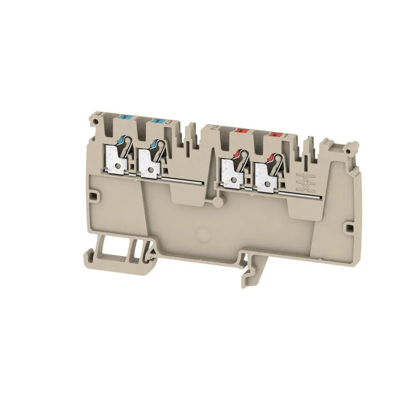 AAP14 2.5 LI-LI Clema de alimentación 2X2 2.5mm² 28-12AWG 24A 800VCA Beige