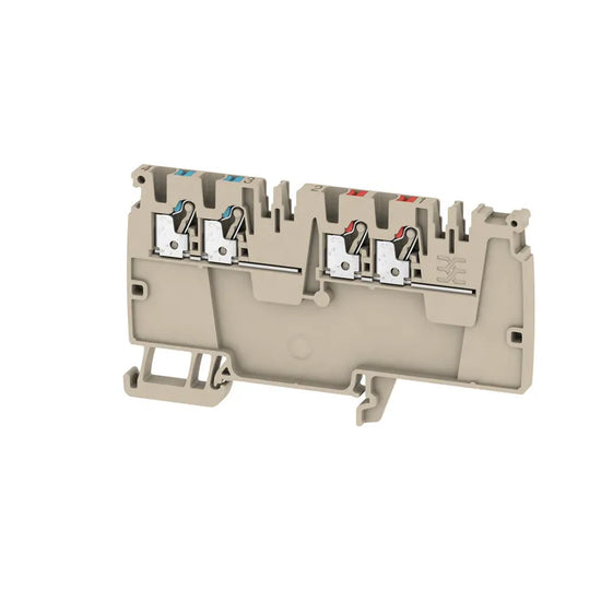 AAP14 2.5 LI-LI Clema de alimentación 2X2 2.5mm² 28-12AWG 24A 800VCA Beige