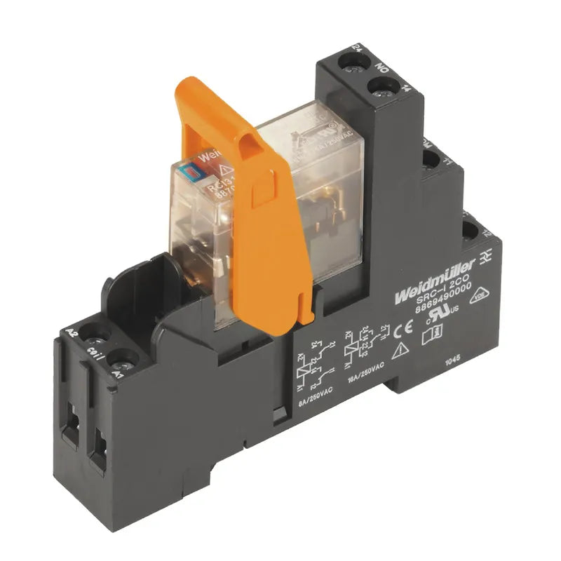 RCIKIT 24VDC 1CO LD Interfaz relé RCI + Base 24VCD 1CO 1NA1NC AgNi 8A 250V