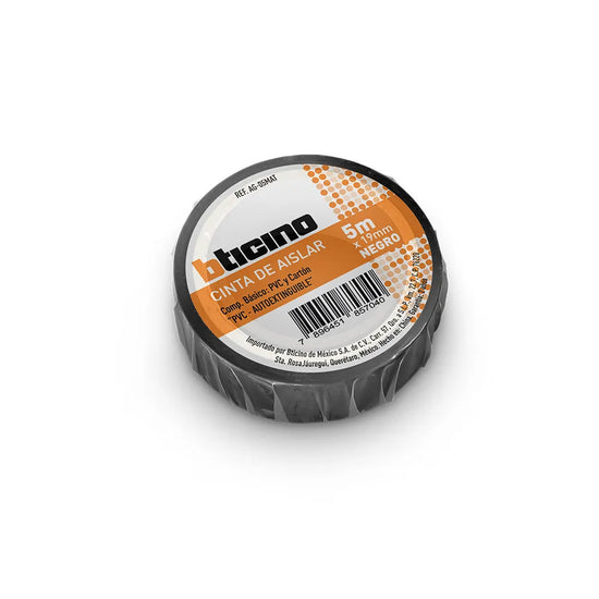 CINTA DE AISLAR BTICINO 19MM NEGRO 5MTS