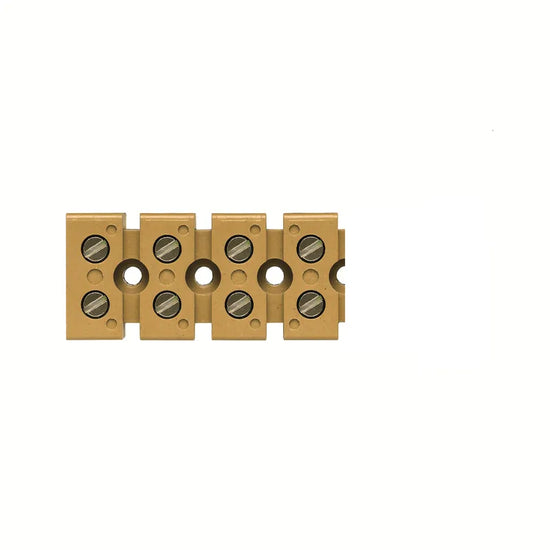 Regletas de conexión atornillada 4 polos 6mm² 22-10AWG 41AA 690VCA Ocre
