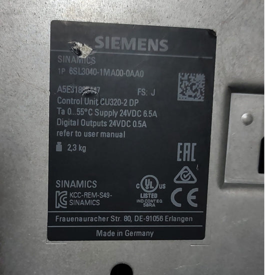 Siemens sinamics 6SL3040-1MA00-0AA0