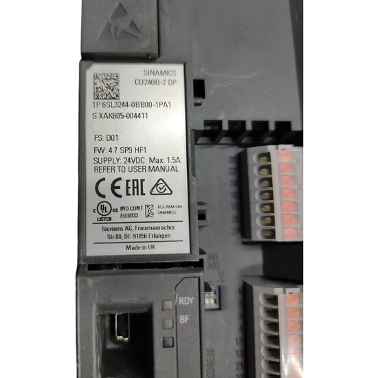 Siemens 6SL3244-0BB00-1PA1 unidad de control sinamics