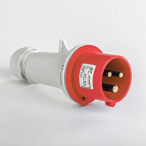 Clavija aérea 16A 2P+T 400VCA 9h Rojo IP44