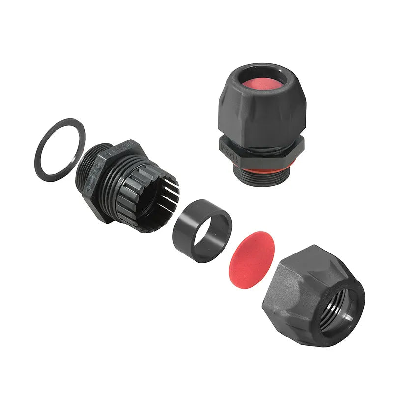 VG 29-Exe SW Conector glandula Eexe de plástico PG29 17-25mm Negro IP66