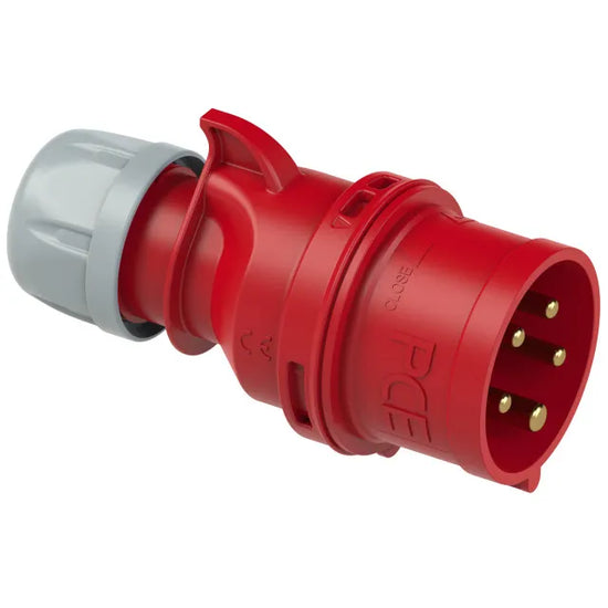 3106 Clavija aerea 3P+N+T 6H 32A 440V IP44 Rojo