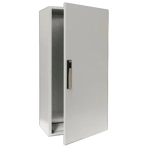 CM Armario compacto de chapa de acero 1200Hx600Wx400Dmm 1 Puerta IP55 RAL7035