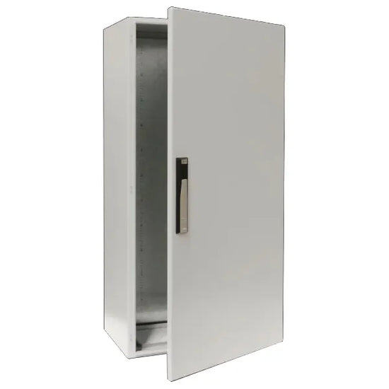 CM Armario compacto de chapa de acero 1200Hx600Wx400Dmm 1 Puerta IP55 RAL7035