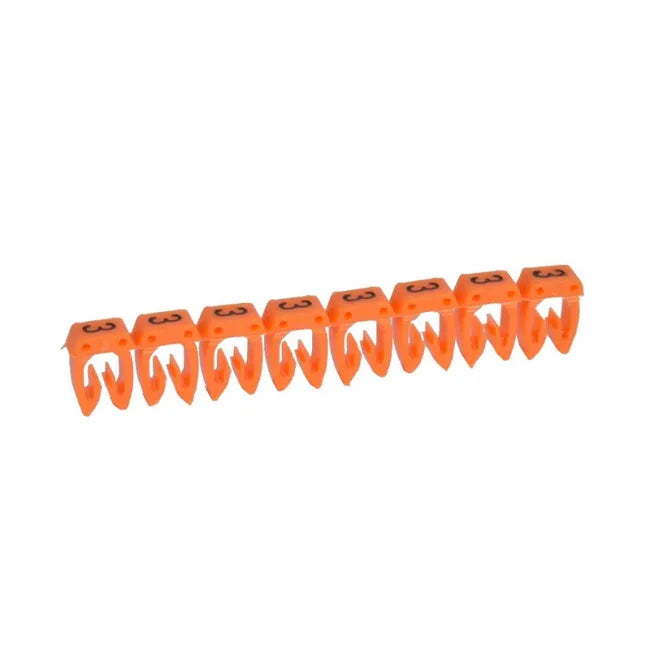 CAB 3 Identificador de cable 0.15-0.5mm² 24-22AWG Color naranja Numero 3