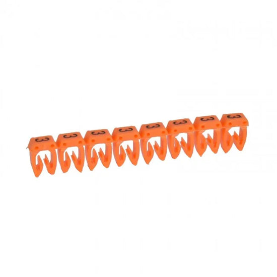 CAB 3 Identificador de cable 0.15-0.5mm² 24-22AWG Color naranja Numero 3