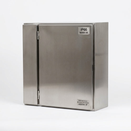 Gabinete mural de acero inoxidable AISI304 1P 600Hx600Wx210Dmm IP66 NEMA 4X