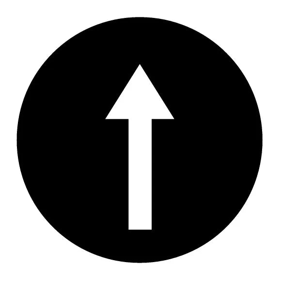 M22-XD-S-X7 RMQ-Titan Placa para Botón D-Plano Negro Símbolo -ARROW UP-