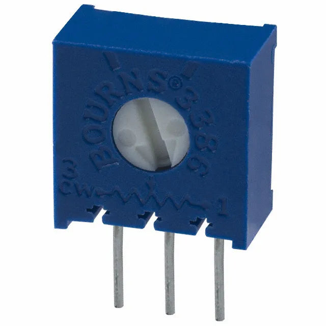 Potenciómetro Trimpot cuadrado horizontal de 1 giro 500 kOhms 0.5W
