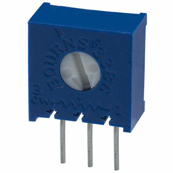Potenciómetro Trimpot cuadrado horizontal de 1 giro 500 kOhms 0.5W