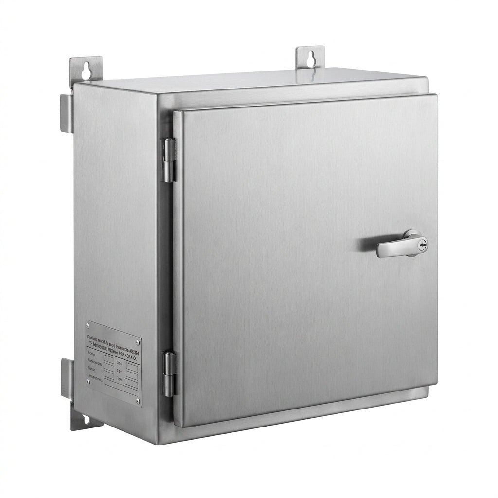 Gabinete mural de acero inoxidable AISI304 1P 240Hx360Wx150Dmm IP66 NEMA 4X