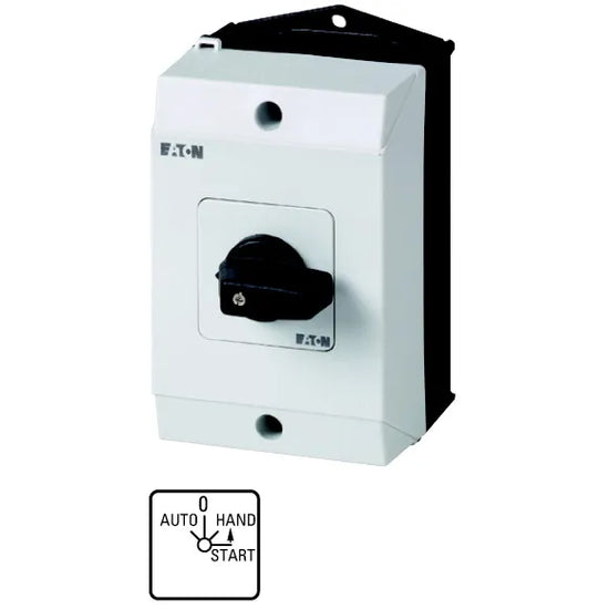 T0-2-15907/I1 Interruptor CAM AUTO-0-MAN/START 2P 4contactos 20A P/caja IP65