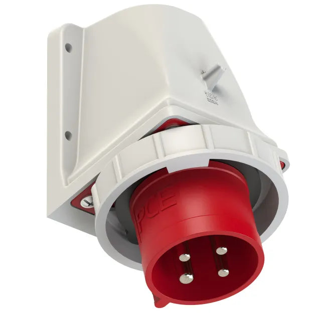 3625 Clavija mural 3P+T 6H 32A 400V IP67 Rojo