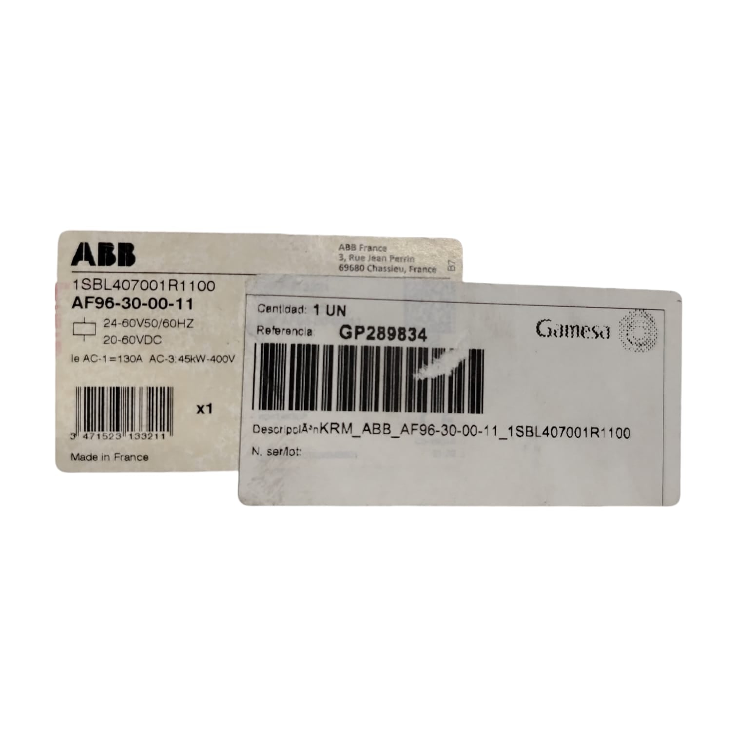 ABB	Af96-30-00-11 CONTACTOR TRIFÁSICO