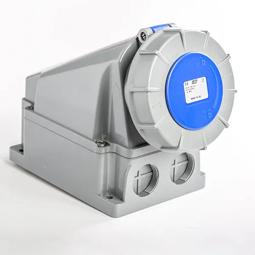 Base mural 63A 3P+T 230VCA 9h Azul IP66-IP67
