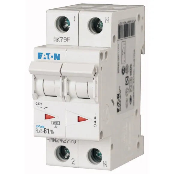 PLZ6-C1/1N-MW Xpole Interruptor termomagnético (ITM) 1P+N 1A 6kA Curva C