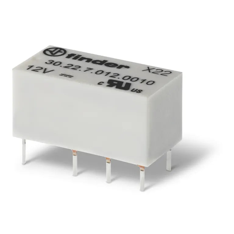 Relevador subminiatura DIL 8 pines 48VCD 2CO 2NA2NC AgNi+Au 2A 125V