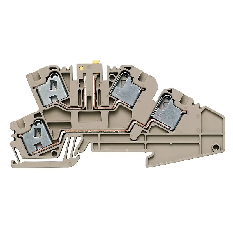 PDL 4/TR/DU Clema 2-Pisos seccionable 2.5mm² 30-12AWG 24A 500VCA Beige
