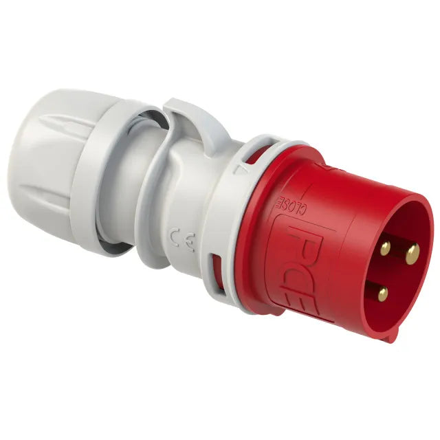 3101 Clavija aerea 2P+T 9H 16A 440V IP44 Rojo