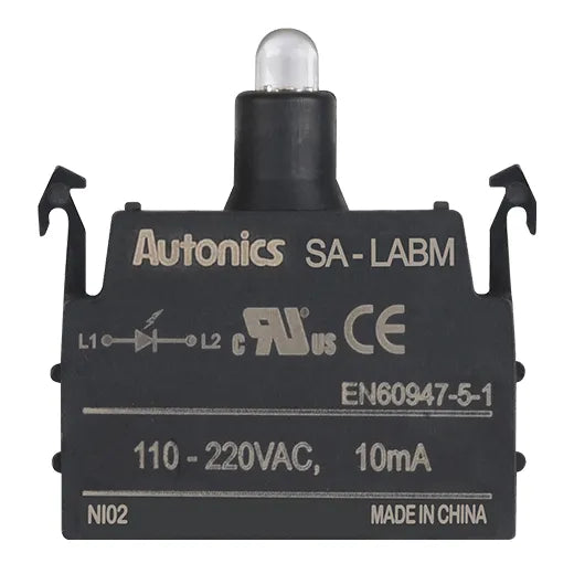 SA-LABM Block LED modular 110-240VCA para botonería 22/30mm azul