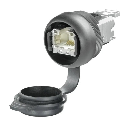 IE-FCM-RJ45-FJ-A FrontCom® Micro módulo con tapa RJ45 Cat.6A/IDC TIA-568A