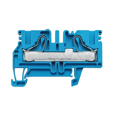 PDU 6/10 BL Clema Push-in 2 conexiones 1.5mm² 16-8AWG 57A 800VCA Azul