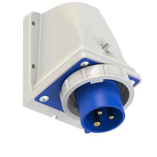 2621 Clavija mural 2P+T 6H 16A 230V IP67 Azul
