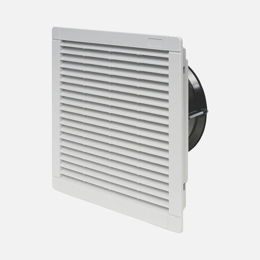 Ventilador con filtro 250m³/h 255x255mm 120VCA RAL 7035 Tamaño 4