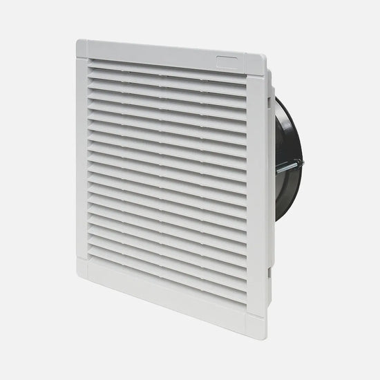 Ventilador con filtro 100m³/h 209x209mm 120VCA RAL 7035 Tamaño 3