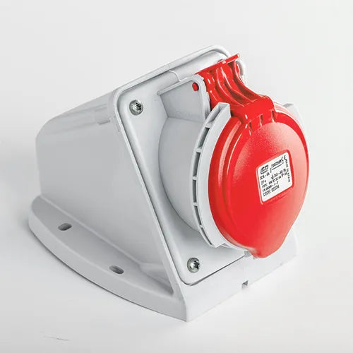 Base mural 32A 2P+T 400VCA 9h Rojo IP44